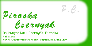 piroska csernyak business card